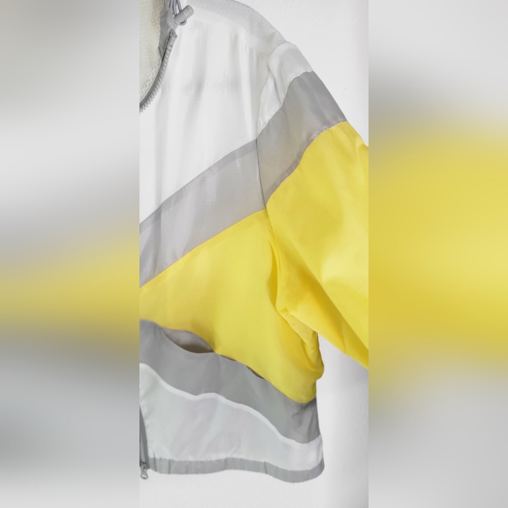 Blanc Noir - Tulum Windbreaker - Yellow and Gray Jacket - Size L - Picture 15 of 16